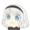 Стикер 22 😒 Набор эмоджи по игре «NieR Automata»