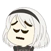 Стикер 32 😒 Набор эмоджи по игре «NieR Automata»