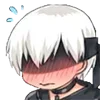 Стикер 38 😒 Набор эмоджи по игре «NieR Automata»