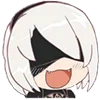 Стикер 60 😒 Набор эмоджи по игре «NieR Automata»