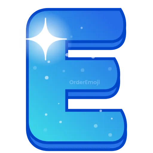 🌌 Эмодзи «Night sky - голубые буквы с анимацией , русские и английские» для Telegram