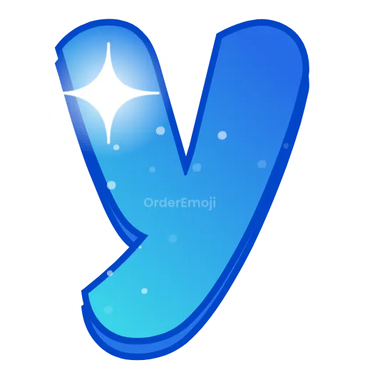 🌌 Эмодзи «Night sky - голубые буквы с анимацией , русские и английские» для Telegram