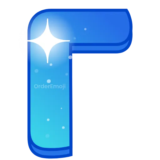 🌌 Эмодзи «Night sky - голубые буквы с анимацией , русские и английские» для Telegram