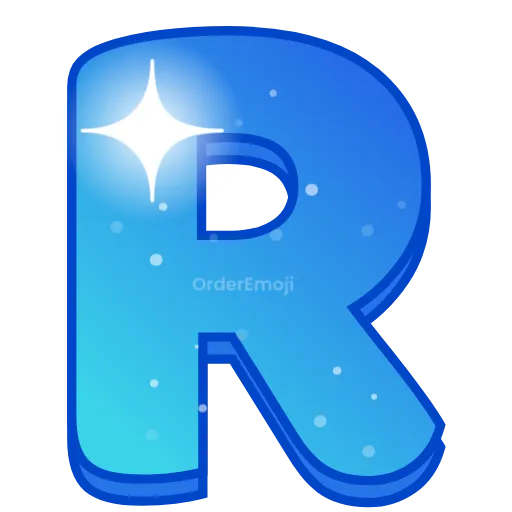 🌌 Эмодзи «Night sky - голубые буквы с анимацией , русские и английские» для Telegram
