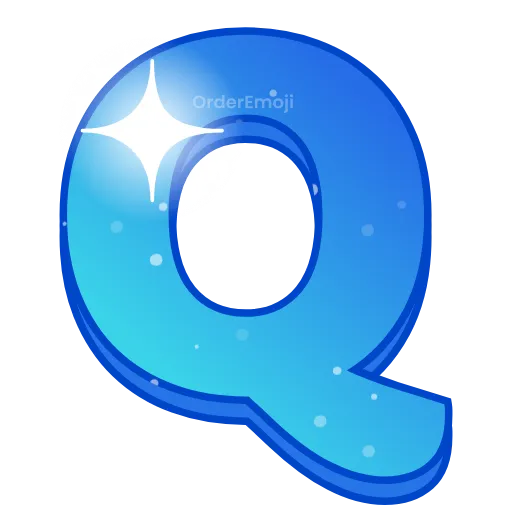 🌌 Эмодзи «Night sky - голубые буквы с анимацией , русские и английские» для Telegram