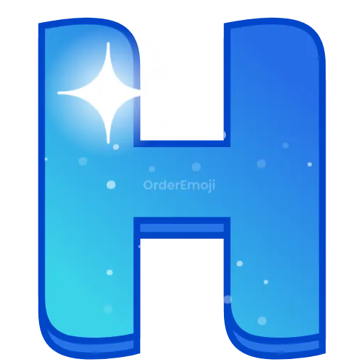 🌌 Эмодзи «Night sky - голубые буквы с анимацией , русские и английские» для Telegram