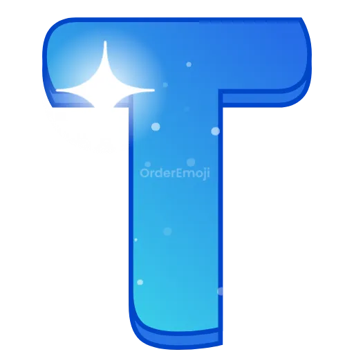 🌌 Эмодзи «Night sky - голубые буквы с анимацией , русские и английские» для Telegram