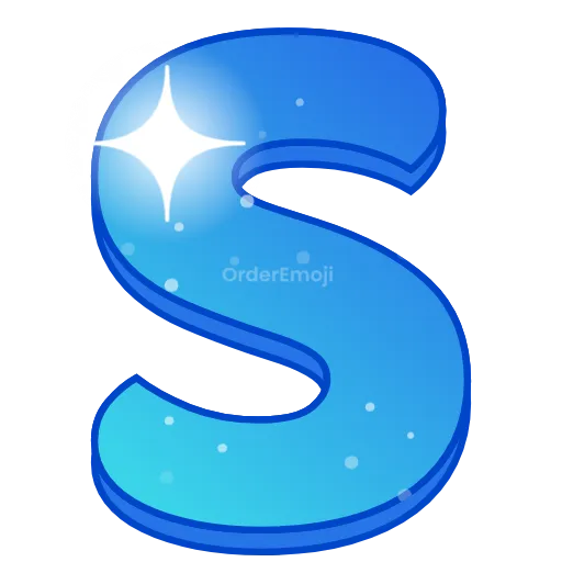 🌌 Эмодзи «Night sky - голубые буквы с анимацией , русские и английские» для Telegram