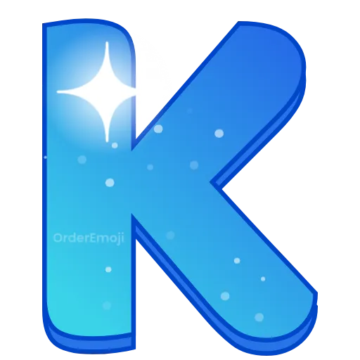 🌌 Эмодзи «Night sky - голубые буквы с анимацией , русские и английские» для Telegram