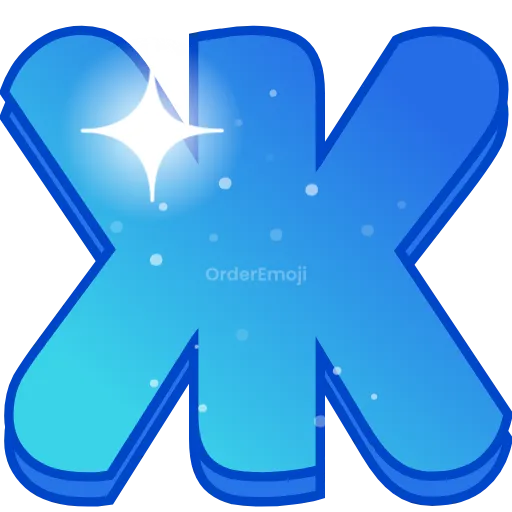 🌌 Эмодзи «Night sky - голубые буквы с анимацией , русские и английские» для Telegram