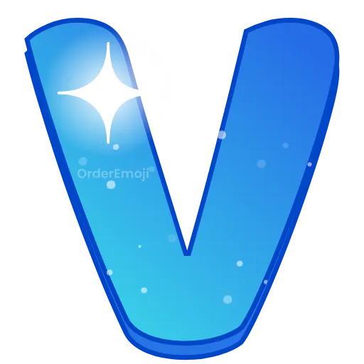 🌌 Эмодзи «Night sky - голубые буквы с анимацией , русские и английские» для Telegram