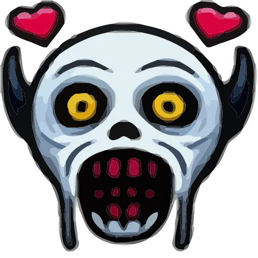 Стикер 61 💀 Набор эмоджи с криповыми рожицами в HD качестве