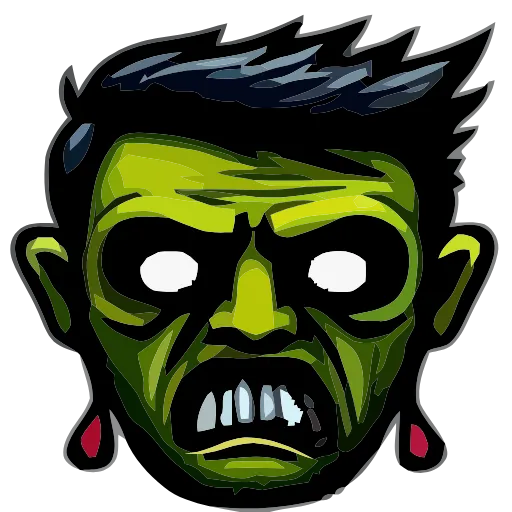 Стикер 49 💀 Набор эмоджи с криповыми рожицами в HD качестве