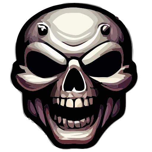 Стикер 16 💀 Набор эмоджи с криповыми рожицами в HD качестве