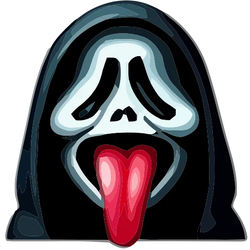 Стикер 56 💀 Набор эмоджи с криповыми рожицами в HD качестве