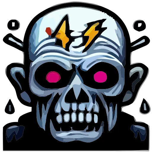 Стикер 54 💀 Набор эмоджи с криповыми рожицами в HD качестве