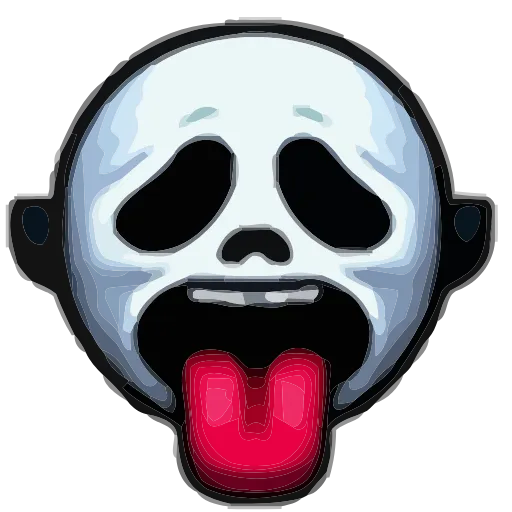 Стикер 42 💀 Набор эмоджи с криповыми рожицами в HD качестве