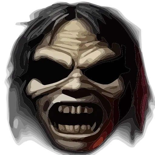 Стикер 37 💀 Набор эмоджи с криповыми рожицами в HD качестве