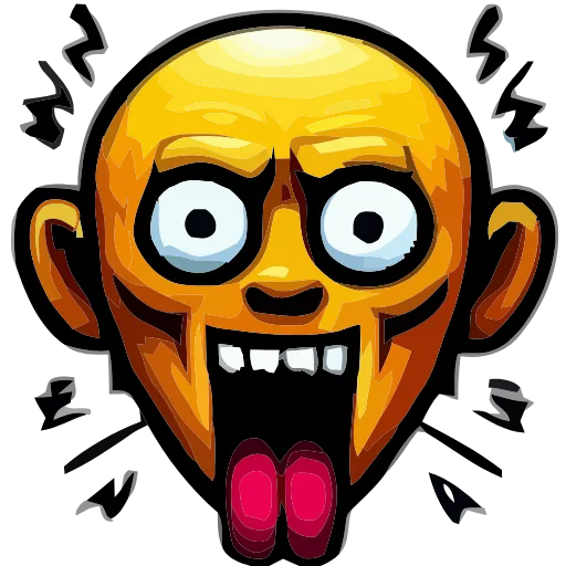 Стикер 43 💀 Набор эмоджи с криповыми рожицами в HD качестве