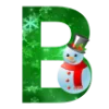 🌲 Эмодзи «Новогодние буквы и значки» для Telegram