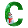 🎄 Эмодзи «Новогодние буквы и значки» для Telegram