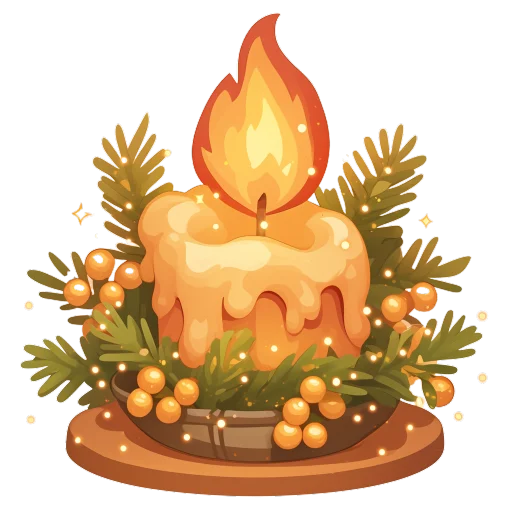💚 Стикер «новогодний уют» для Telegram