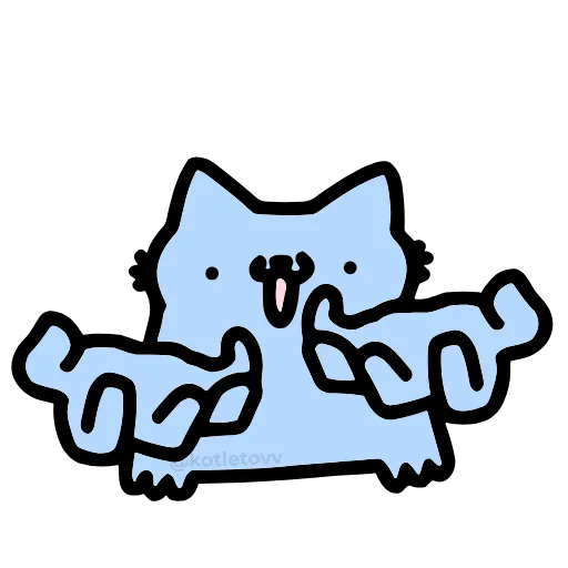 🤩 Эмодзи «Nub Nub Cat» для Telegram