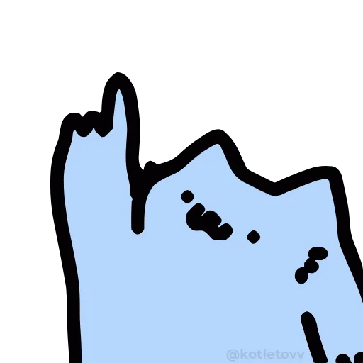 ☝️ Эмодзи «Nub Nub Cat» для Telegram