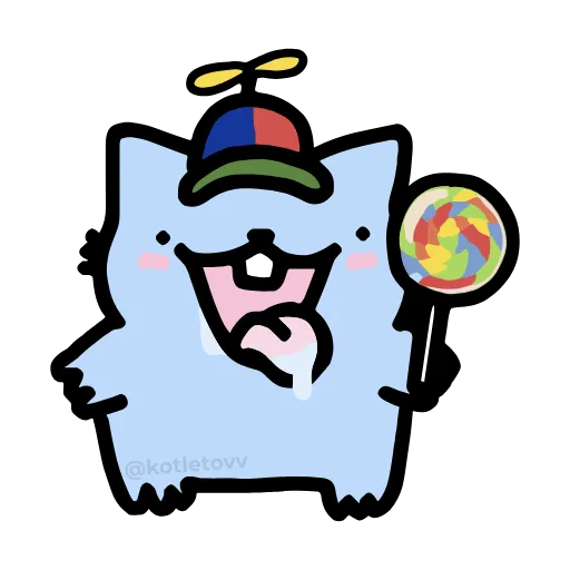🍭 Эмодзи «Nub Nub Cat» для Telegram