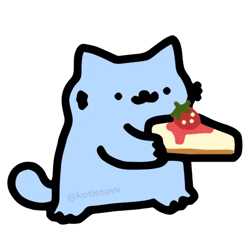 🍰 Эмодзи «Nub Nub Cat» для Telegram