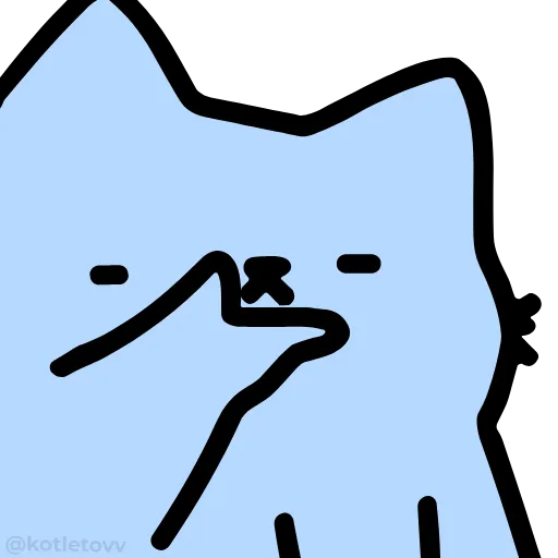 🧐 Эмодзи «Nub Nub Cat» для Telegram