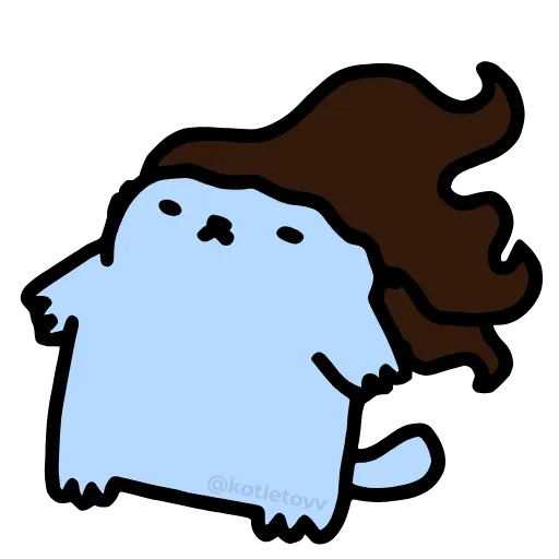 👩‍🦰 Эмодзи «Nub Nub Cat» для Telegram