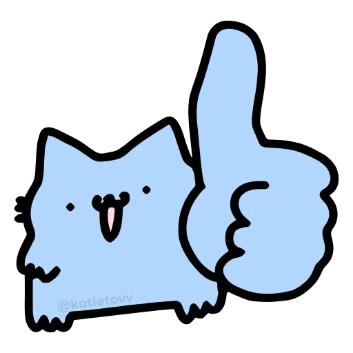 👍 Эмодзи «Nub Nub Cat» для Telegram
