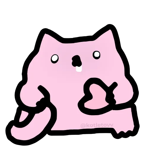 😍 Эмодзи «Nub Nub Cat» для Telegram
