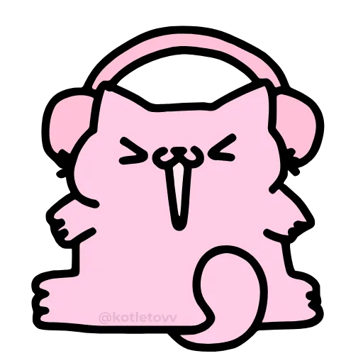 🎧 Эмодзи «Nub Nub Cat» для Telegram