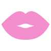 👄 Эмодзи «Розовые буквы, косметика» для Telegram