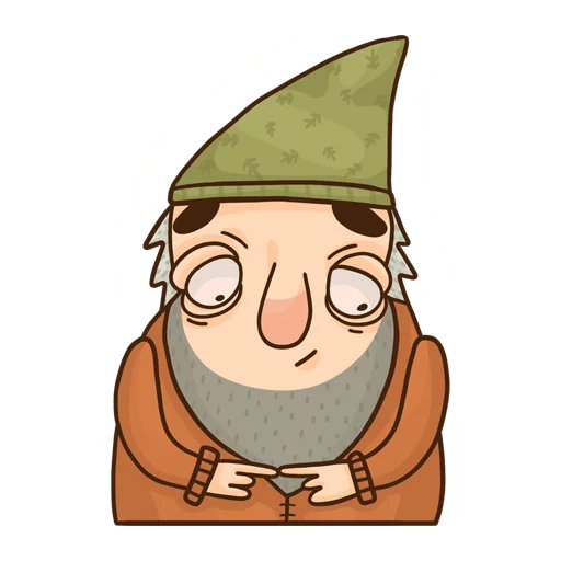 Стикерпак Grumpy Gnome для Telegram — скачать