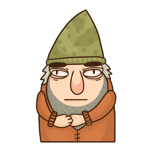 😐 Стикер «Grumpy Gnome» для Telegram