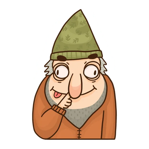 🤪 Стикер «Grumpy Gnome» для Telegram