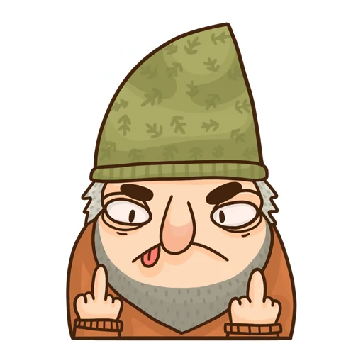 🤬 Стикер «Grumpy Gnome» для Telegram