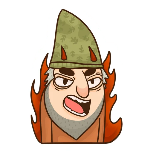 👿 Стикер «Grumpy Gnome» для Telegram