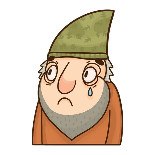 😢 Стикер «Grumpy Gnome» для Telegram