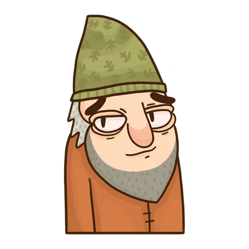 😋 Стикер «Grumpy Gnome» для Telegram