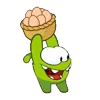 Стикер 17 Om Nom Emoji