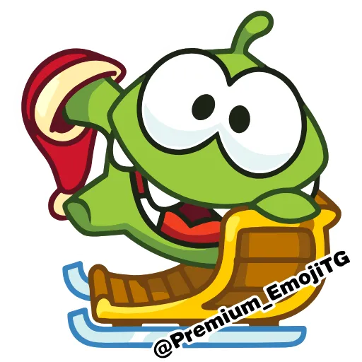 🛷 Эмодзи «Om Nom» для Telegram