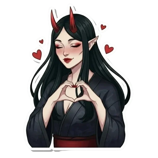 🥰 Стикер «Свежие стикеры, вдохновленные Они» для Telegram