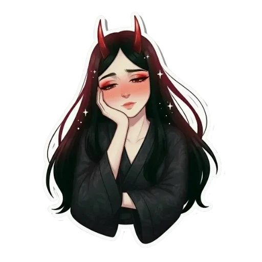 😌 Стикер «Свежие стикеры, вдохновленные Они» для Telegram