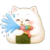 Стикер 21 Onigiri Cat
