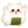 Стикер 11 Onigiri Cat