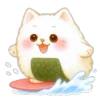Стикер 10 Onigiri Cat